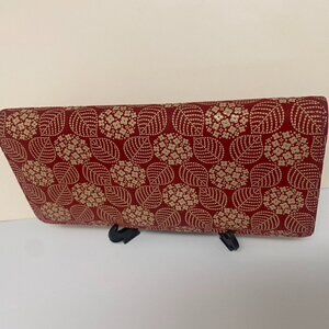 Koshu Inden-Ya Hand Crafted Long Wallet Red and Ivory